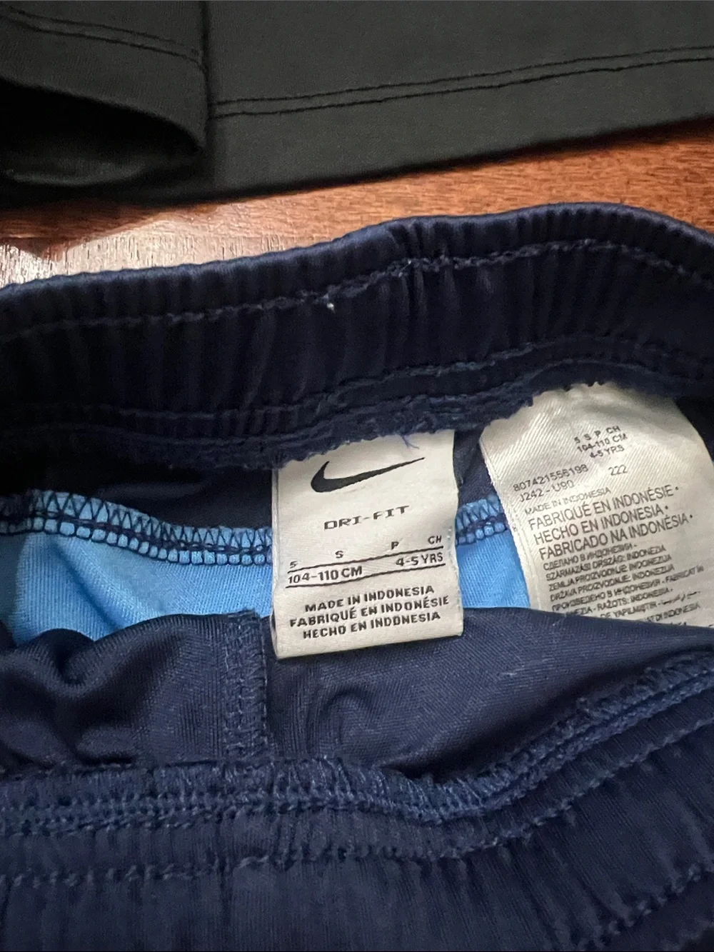 Nike Kids Black and Navy Athletic Shorts Set with Light Blue Accents size 4-5